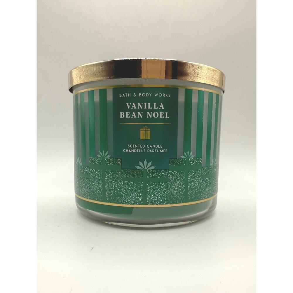 NEW Bath & Body Holiday Scented 3-Wick Candle Vanilla Bean Noel